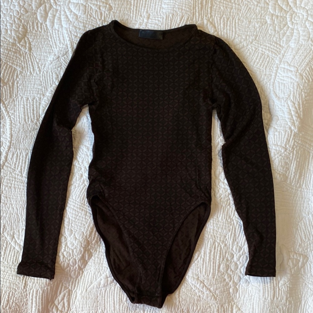Falke Black Brown 
Long Sleeve Bodysuit